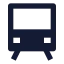 Trainfront icon with solid sharp style