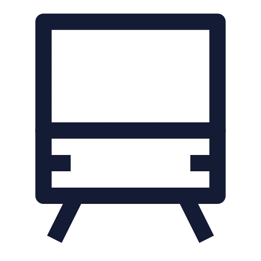 Train Front Icon in Stroke Sharp style