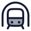 Trainfronttunnel icon with duotone rounded style