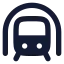 Trainfronttunnel icon with solid rounded style