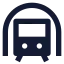 Trainfronttunnel icon with solid sharp style