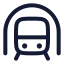 Trainfronttunnel icon with stroke rounded style