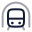 Trainfronttunnel icon with twotone rounded style