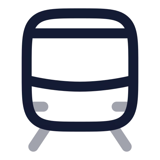 Train Front Icon in Twotone Rounded style