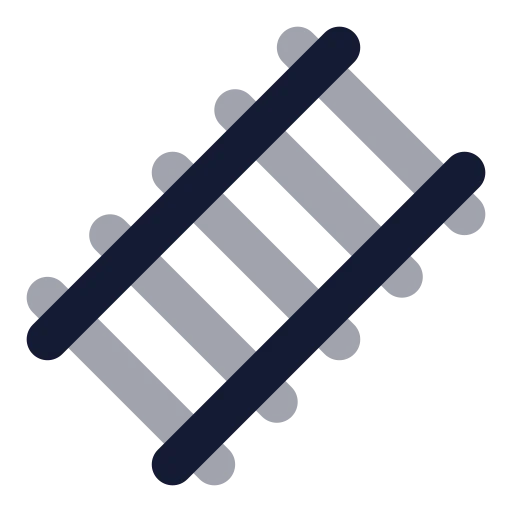 Train Track Icon in Bulk Rounded style