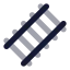 Traintrack icon with bulk rounded style