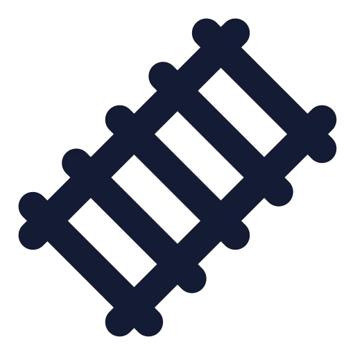 Train Track Icon in Solid Rounded style