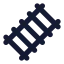 Traintrack icon with solid rounded style