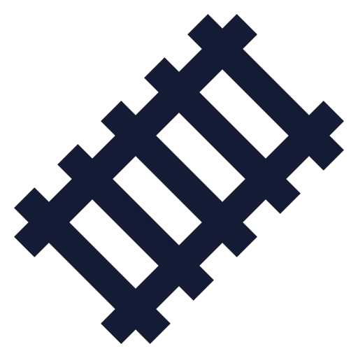 Train Track Icon in Solid Sharp style