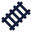 Traintrack icon with solid sharp style