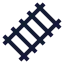 Traintrack icon with stroke sharp style