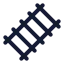 Traintrack icon with stroke standard style