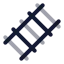 Traintrack icon with twotone rounded style