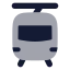 Tram icon with bulk rounded style