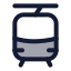 Tram icon with duotone standard style