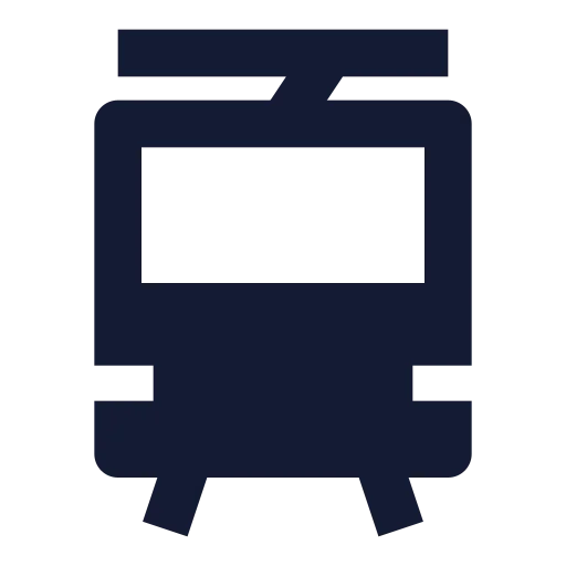 Tram Front Icon in Solid Sharp style