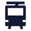 Tramfront icon with solid sharp style