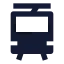 Tram icon with solid sharp style