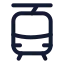 Tram icon with stroke standard style