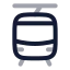Tram icon with twotone rounded style