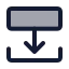 Transitionbottom icon with duotone standard style
