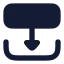 Transitionbottom icon with solid rounded style