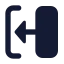 Transitionleft icon with solid standard style