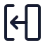 Transitionleft icon with stroke standard style