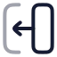 Transitionleft icon with twotone rounded style