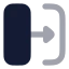 Transitionright icon with bulk rounded style