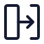 Transitionright icon with stroke standard style