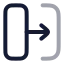 Transitionright icon with twotone rounded style