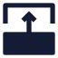 Transitiontop icon with solid sharp style