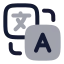 Translate icon with bulk rounded style