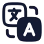 Translate icon with solid rounded style