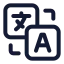 Translate icon with stroke standard style