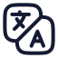 Translation icon with stroke rounded style