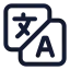 Translation icon with stroke standard style