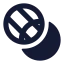 Transparency icon with solid rounded style