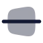 Trapezoidlinehorizontal icon with bulk rounded style