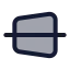 Trapezoidlinehorizontal icon with duotone standard style