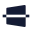Trapezoidlinehorizontal icon with solid sharp style