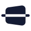 Trapezoidlinehorizontal icon with solid standard style