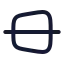 Trapezoidlinehorizontal icon with stroke rounded style