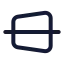 Trapezoidlinehorizontal icon with stroke standard style
