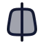 Trapezoidlinevertical icon with duotone rounded style