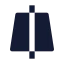 Trapezoidlinevertical icon with solid sharp style