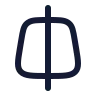 Trapezoid Line Vertical icon preview