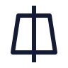 Trapezoid Line Vertical icon preview