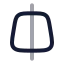 Trapezoidlinevertical icon with twotone rounded style